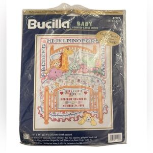 Bucilla Baby Birth Record Cross Stitch Kit New